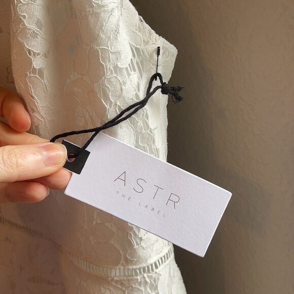 NWT ASTR The Label - Lattice Inset Lace Dress - Picture 7 of 8
